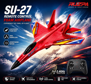 جت کنترلی SU-27 RUZPA | هواپیمای کنترلی جنگی فومی دو موتوره حرفهای